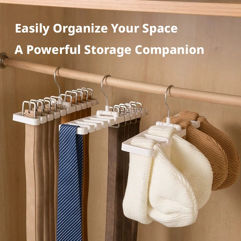 Wardrobe Belt & Scarf Organizer - Multi-Hook Hanger for Closet Accessory Storage, Everstock