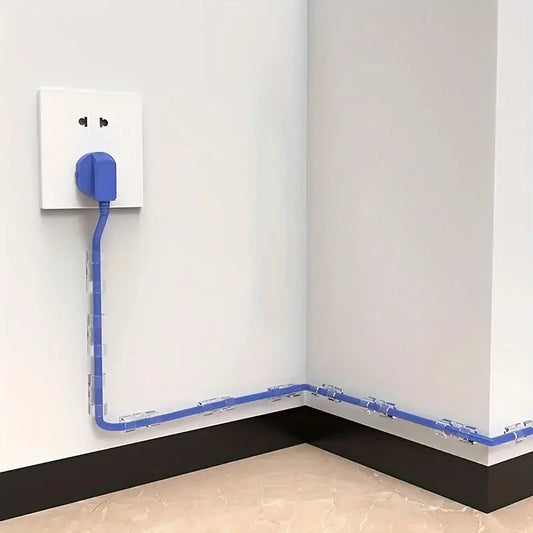 Clear Cable Clips - Transparent Adhesive Cord Holders for Wall, Desk and Skirting Cable Management, Everstock