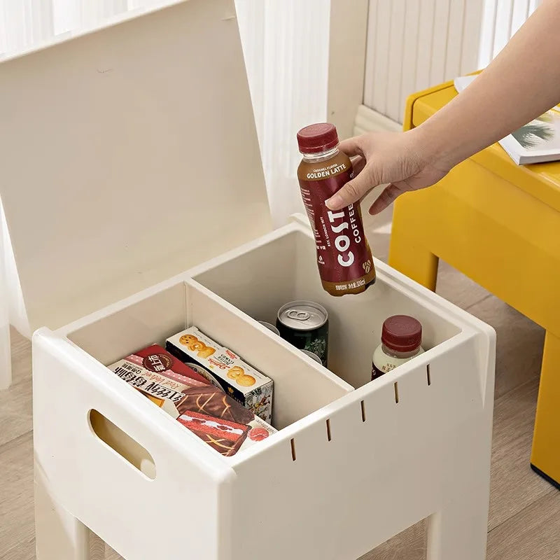 Narrow Storage Ottoman - Plastic Entryway Shoe Bench with Hidden Compartment, 100kg Load Capacity for Hallways, Everstock