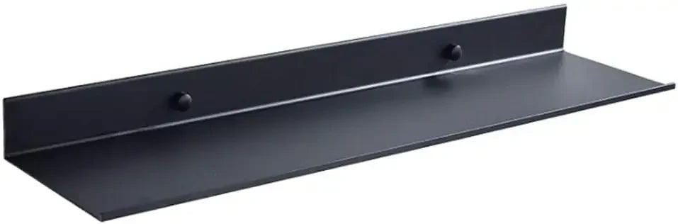 Modern Wall Shelf - Black Bathroom & Shower Storage Rack, 15-50cm Sizes, Everstock