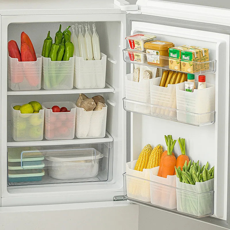 Refrigerator Side Door Organizer Box - Food-Grade Fridge Storage Bin for Kitchen Crisper Sorting, Everstock