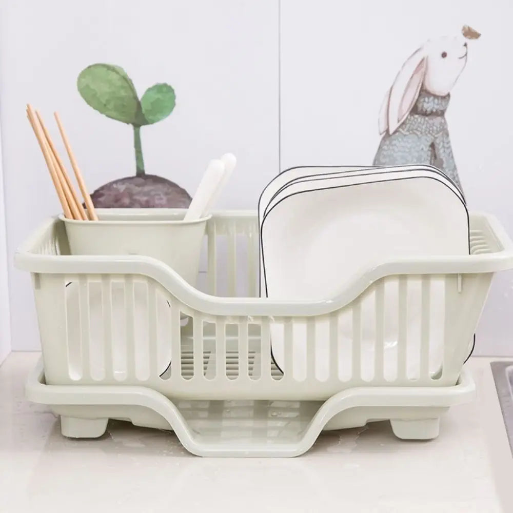 Cutlery Drainer Rack - Countertop Utensil Organizer with Drain Board for Chopsticks, Spoons & Dinnerware, Everstock