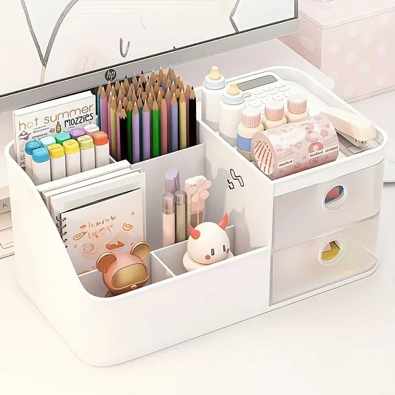 Large-Capacity Pen Holder Organizer - Desktop Storage for Desks & Drawers, Space-Saving, Everstock