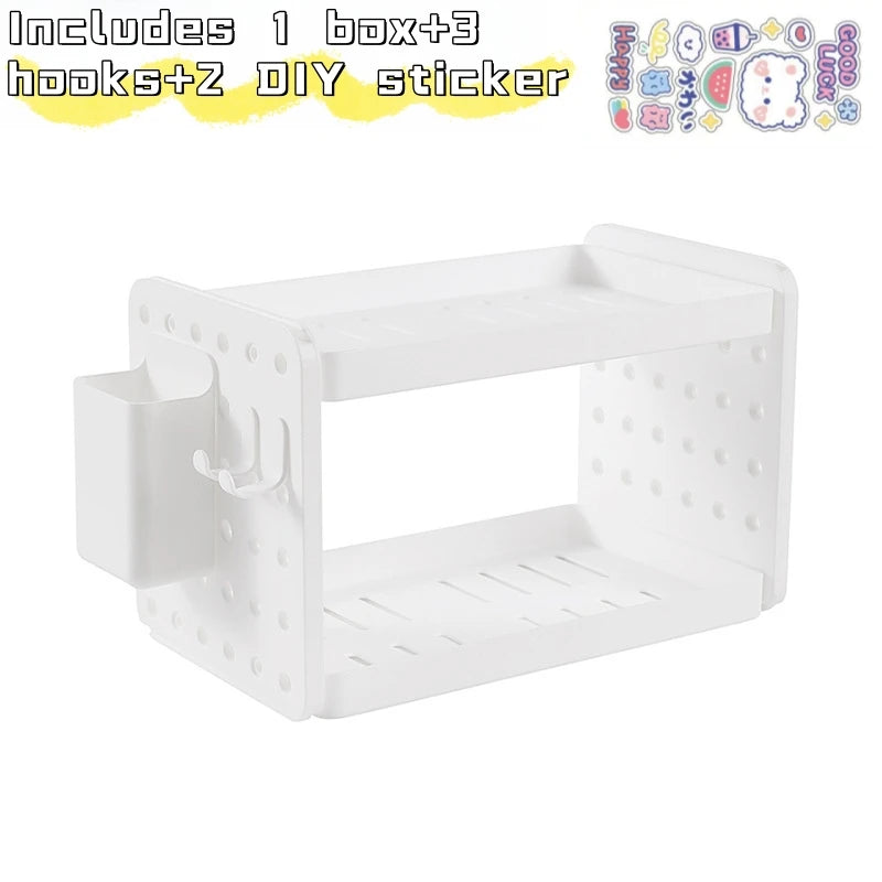 3-Tier Desktop Organizer - Pegboard Shelf & Pen Holder for Office & Home Desks, Everstock