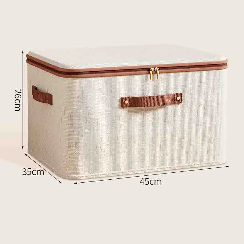 Clothing Storage Bags with Zipper - Non-Woven Linen-Cotton Closet Organizer for Bedding, Sweaters and Seasonal Clothes, Everstock