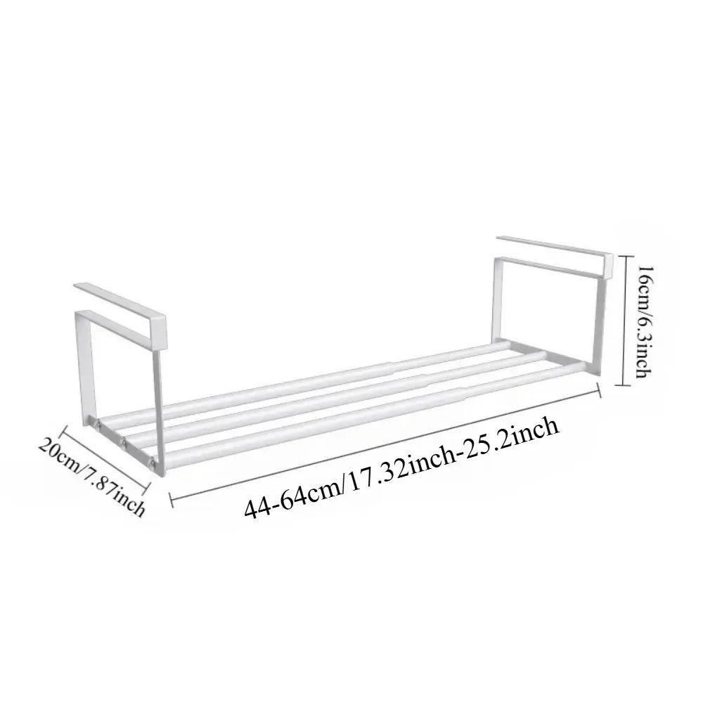 Under-Shelf Shoe Rack - Adjustable Carbon Steel Layered Organizer with Hanging Basket for Shoe Cabinets, Everstock