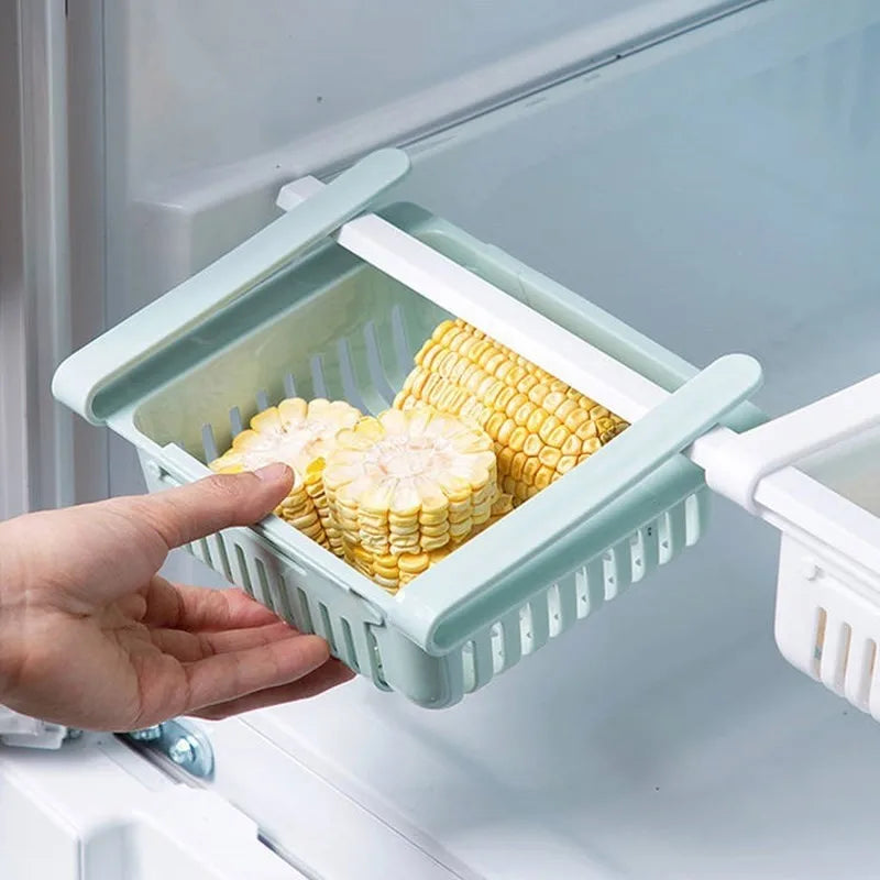 Fridge Shelf Hanging Drawer - Retractable Under-Shelf Basket Organizer for Refrigerator Storage, Everstock