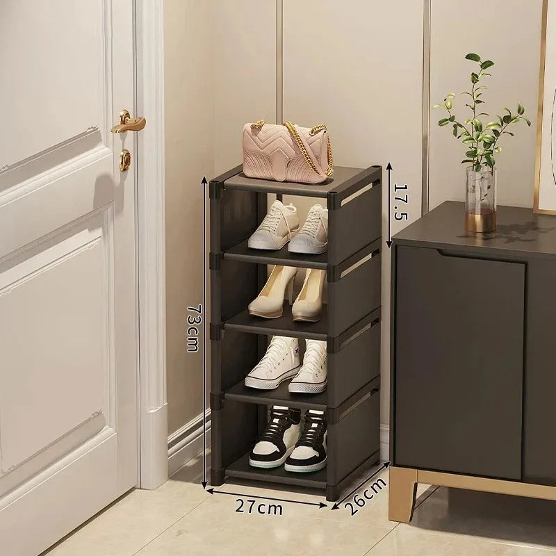 Stackable Shoe Rack Organizer - Non-Woven Fabric Shoe Storage with Steel Frame for Closet and Under-Bed, Everstock