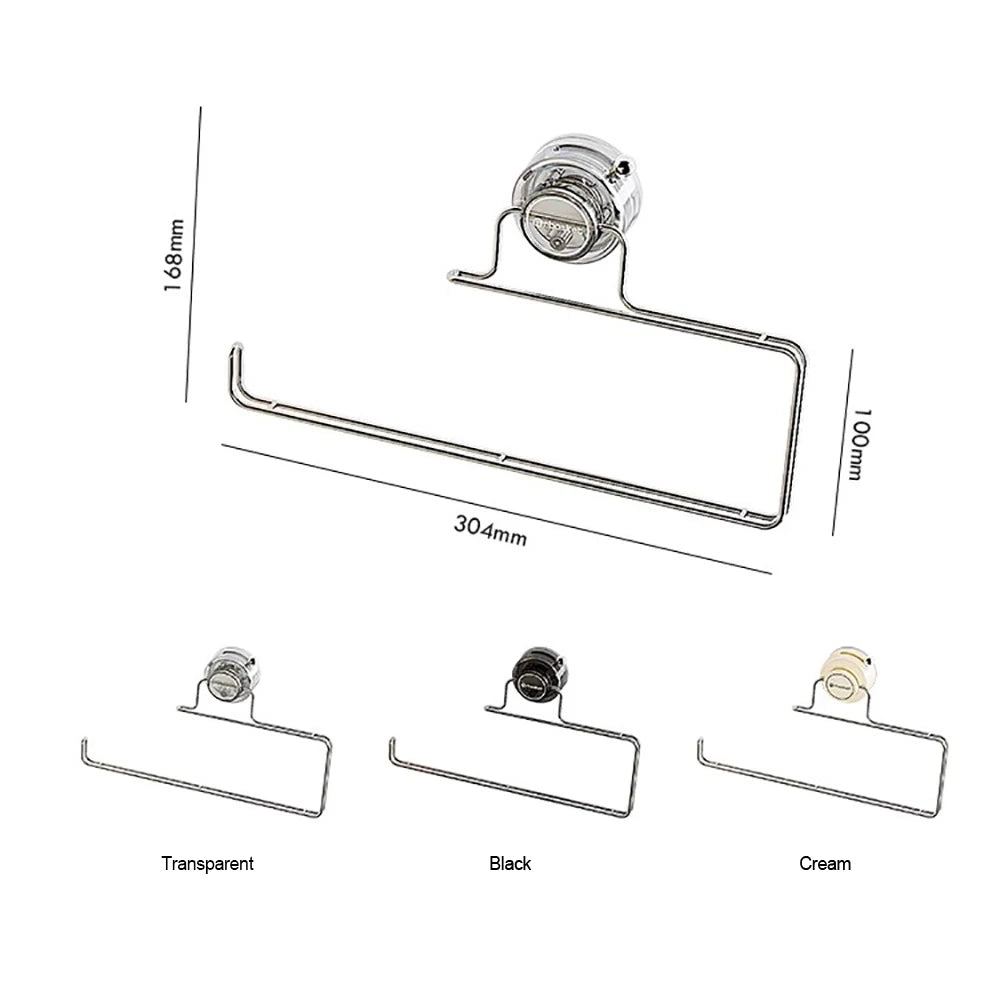 Suction Cup Storage Rack - No-Drill Wall-Mounted Tissue Holder for Bathroom & Kitchen, Everstock