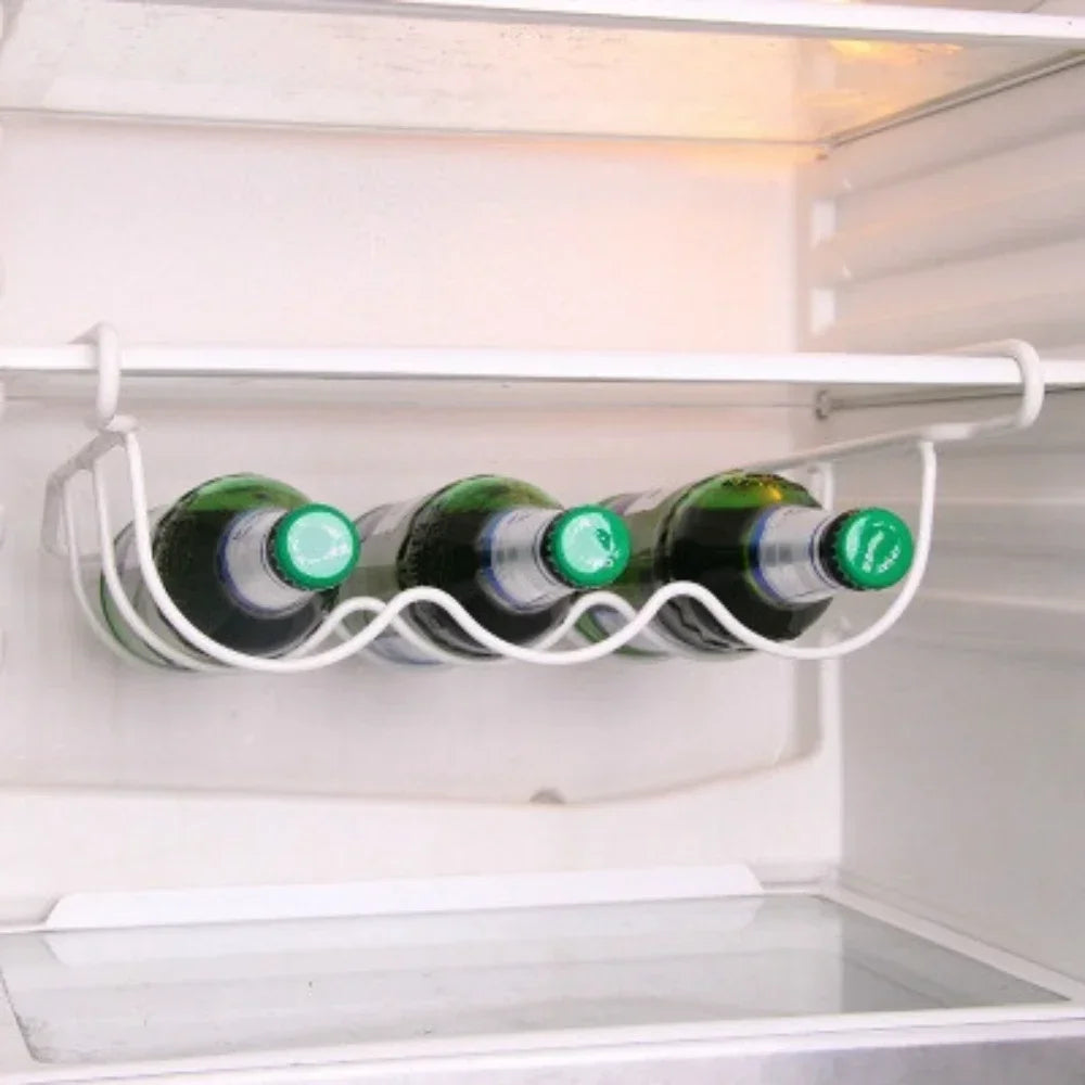 Fridge Bottle Organizer Rack - Self-Sliding Beer & Wine Holder Shelf for Refrigerator Storage, Everstock