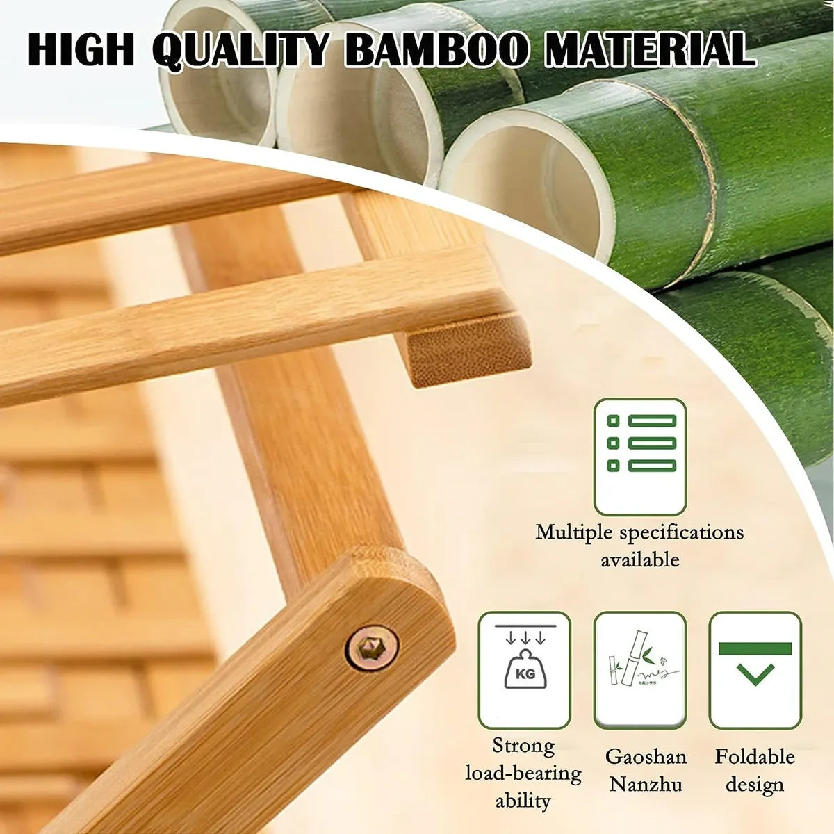 Foldable Bamboo Shoe Rack - 2 to 3 Tier Free-Standing Shelf for 9 to 12 Pairs of Shoes and Plant Pots, Everstock