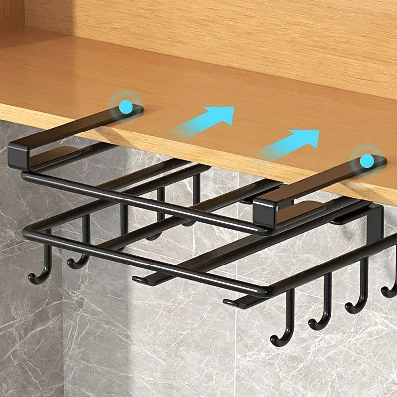 Cupboard Chopping Board Rack - Stainless Steel Hanging Organizer for Boards, Towels & Cups, Everstock