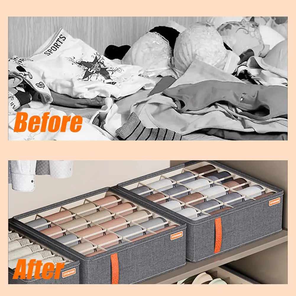 Drawer Storage Organizer Set - Compartment Boxes for Socks, Bras & Underwear in Dressers, Everstock