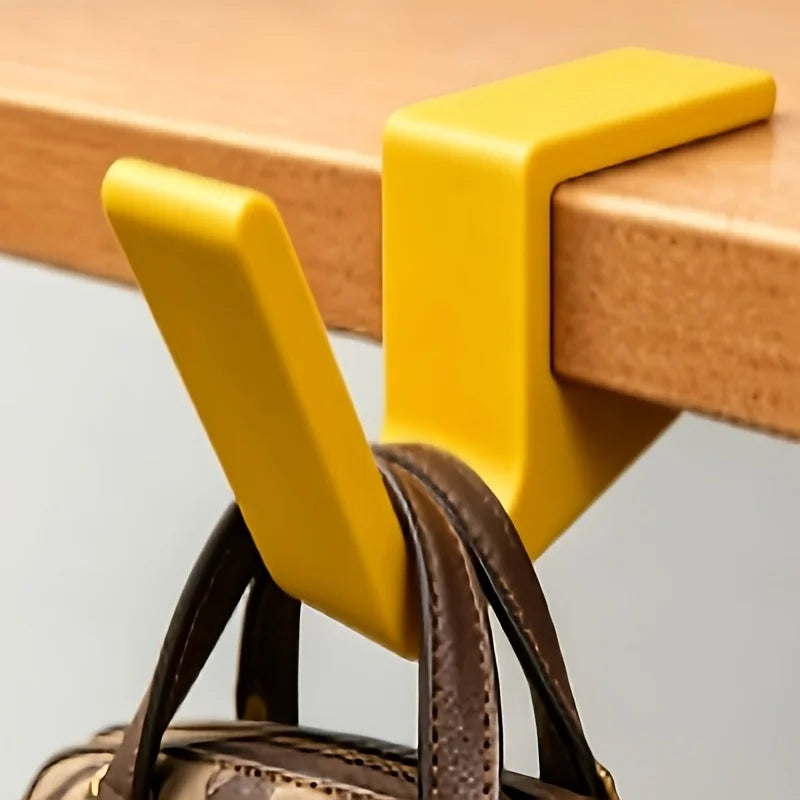Desk Edge Bag Hook - No-Drill ABS Backpack and Handbag Hanger for Office and Study Desks, Everstock