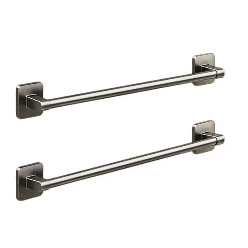 Two-Tier Towel Rack - Wall-Mounted Punch-Free Storage Shelf & Holder Bar for Bathroom, Everstock