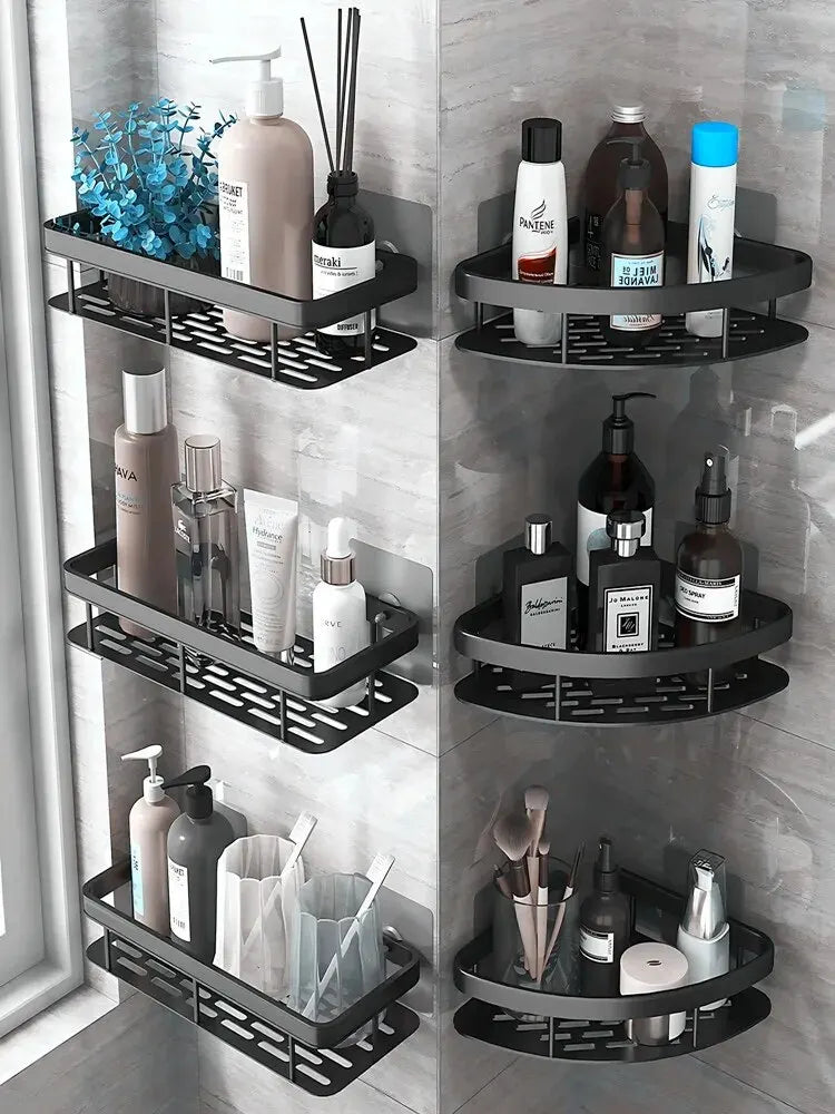No-Drill Wall Shelf - Makeup & Shampoo Storage Organizer for Shower and Bathroom, Everstock