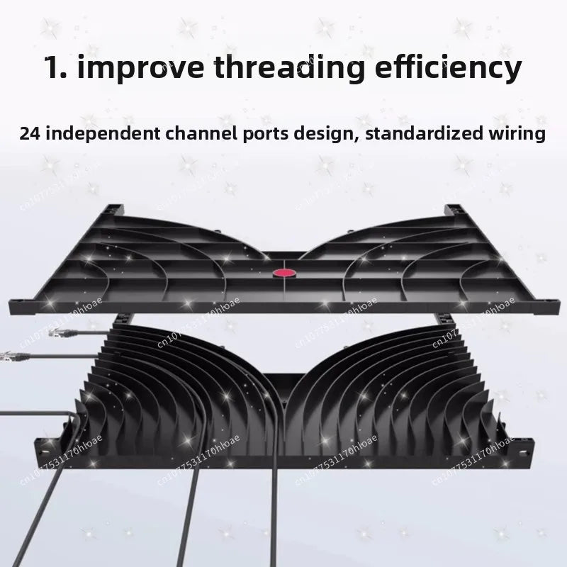 24-Port 48-Port Cabinet Cable Management Rack Network Cable Management Rack Switch Cable Management Rack
