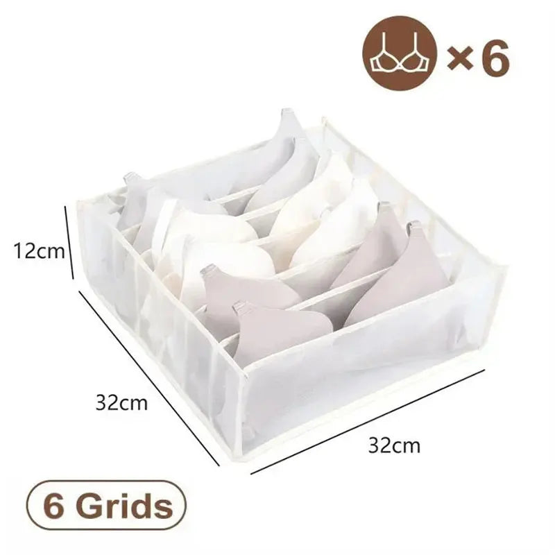 Closet Underwear Organizer Box - Wardrobe Drawer Dividers for Bras, Socks & Folded Clothes, Everstock