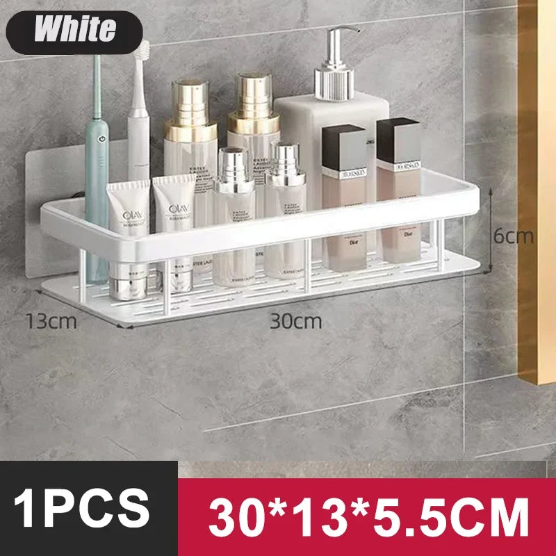 Aluminum Alloy Wall Shelf - No-Drill Shower Storage Organizer for Bathroom, Everstock