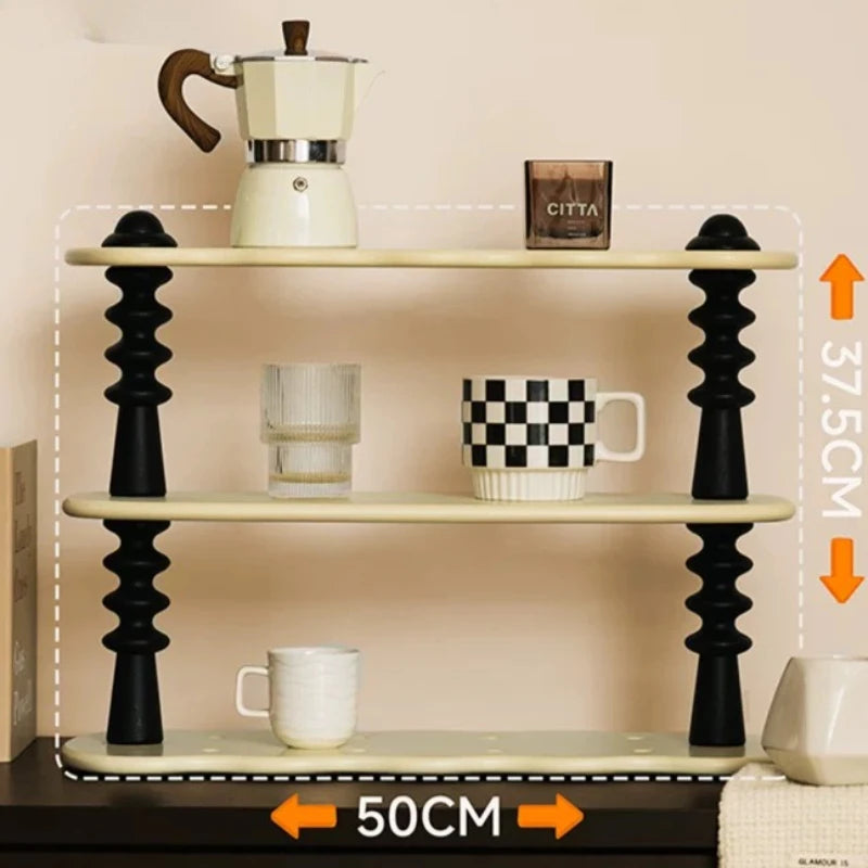 Cabinet Shelf Riser - Freestanding Plastic Counter Shelf for Kitchen Cupboards, Dorm Rooms and Bathrooms, Everstock
