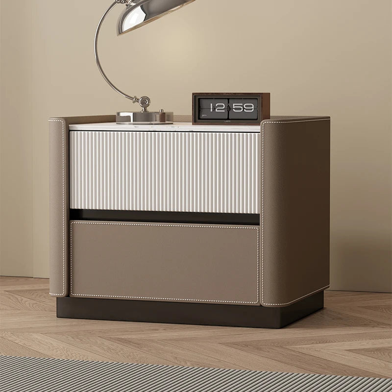 Bedside Nightstand with Storage - Minimalist Modern Bedroom Side Table, 45 x 40 x 50 cm, No Assembly Required, Everstock