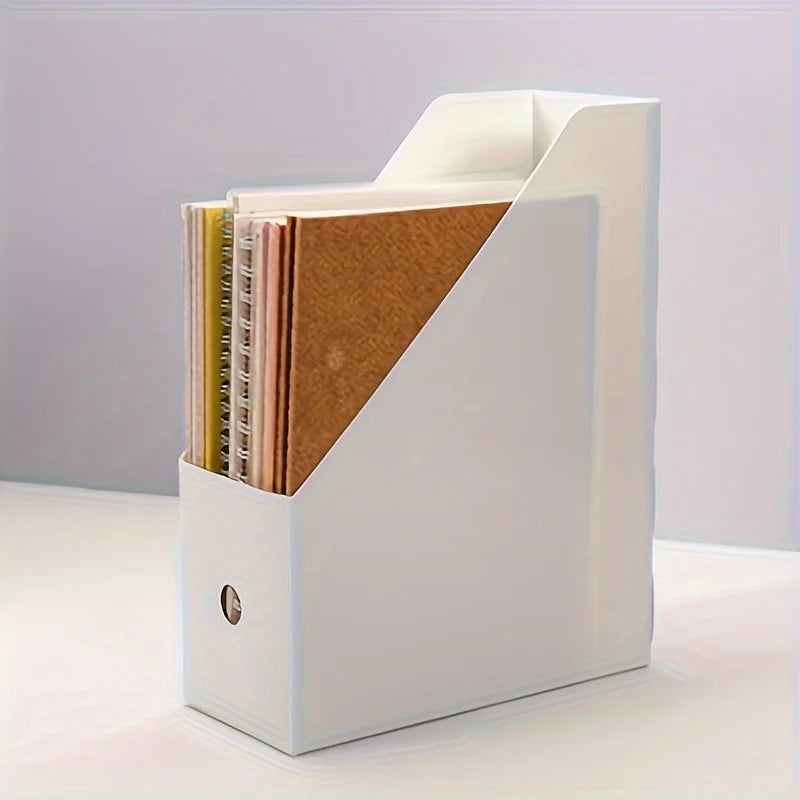 Desk Organizer with Book Stand - PP Plastic File Holder for Books, Magazines, Papers & Letters, Home Office, Everstock