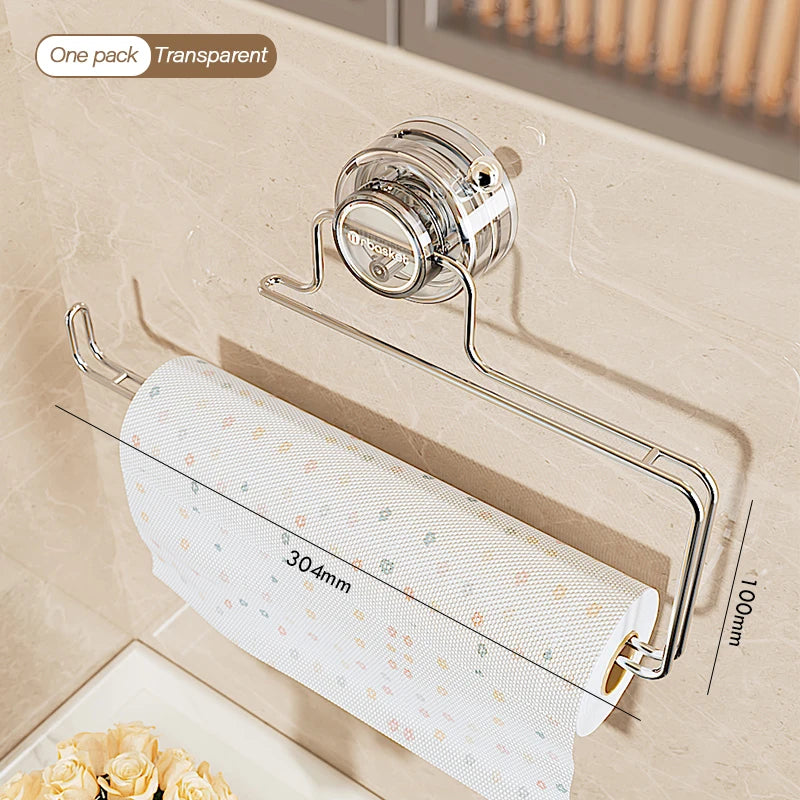 Suction Cup Storage Rack - No-Drill Wall-Mounted Tissue Holder for Bathroom & Kitchen, Everstock