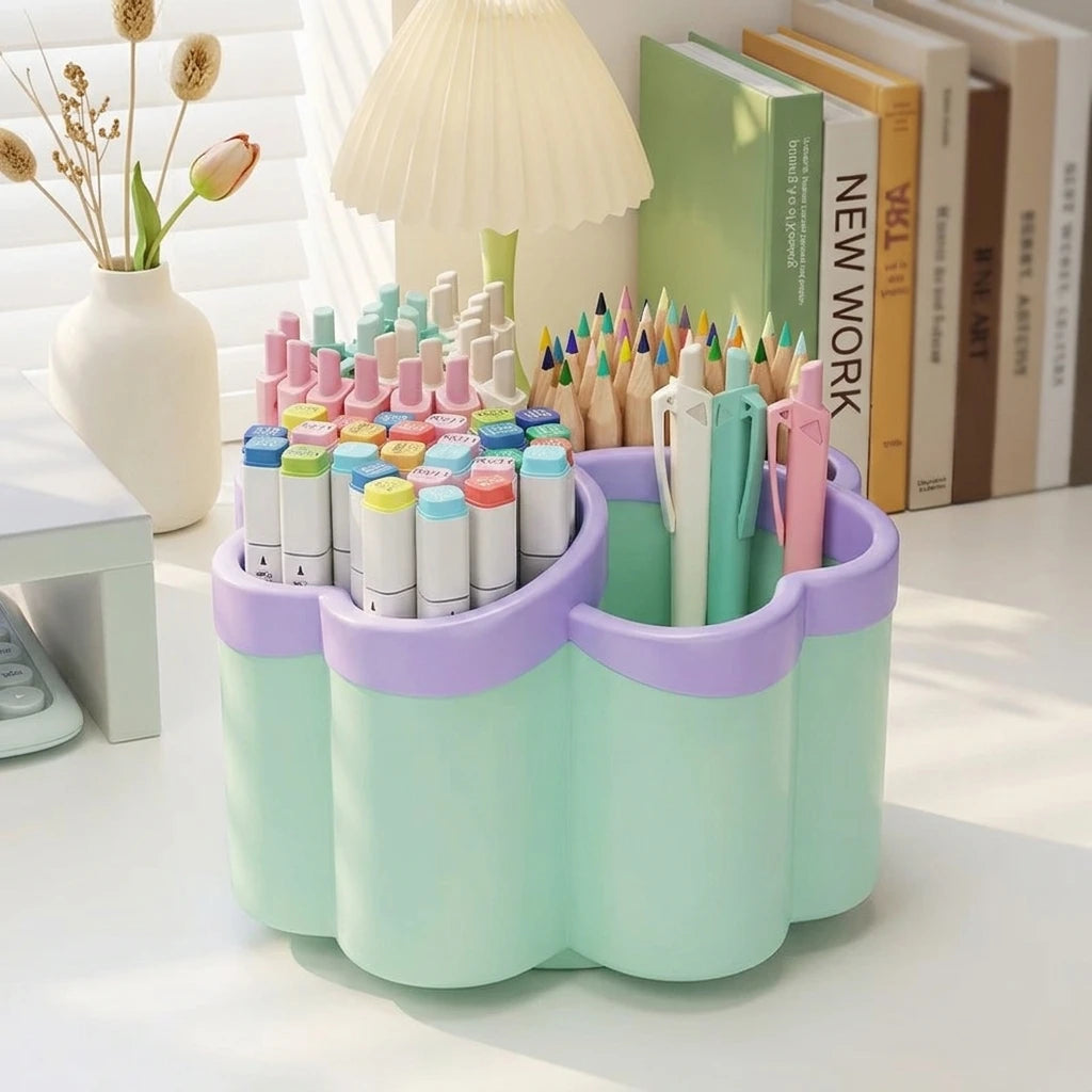 Multi-Compartment Desktop Organizer - Plastic Desk Organizer Tray for Stationery, Pens and Small Desk Goods, Everstock