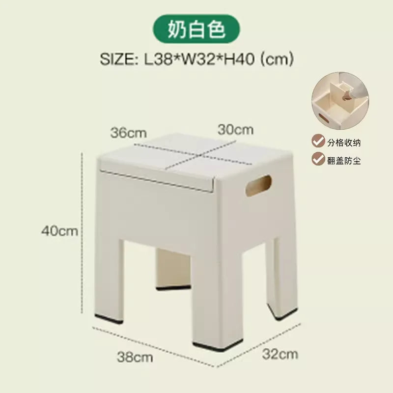 Narrow Storage Ottoman - Plastic Entryway Shoe Bench with Hidden Compartment, 100kg Load Capacity for Hallways, Everstock