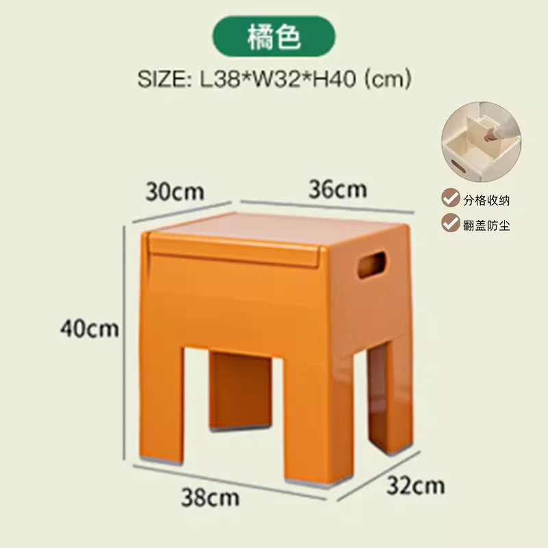Narrow Storage Ottoman - Plastic Entryway Shoe Bench with Hidden Compartment, 100kg Load Capacity for Hallways, Everstock