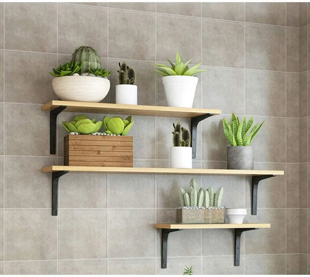 Heavy Duty Shelf Brackets 2 Pack - Alloy Steel L-Angle Wall Mount in 8, 10 and 12 Inch for Shelving, Everstock