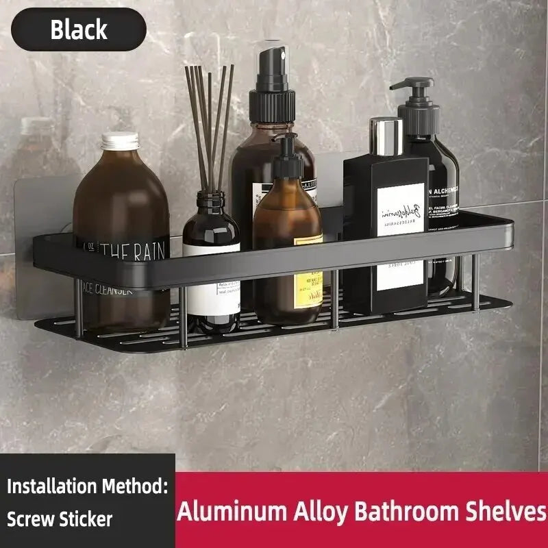 No-Drill Wall Shelf - Makeup & Shampoo Storage Organizer for Shower and Bathroom, Everstock
