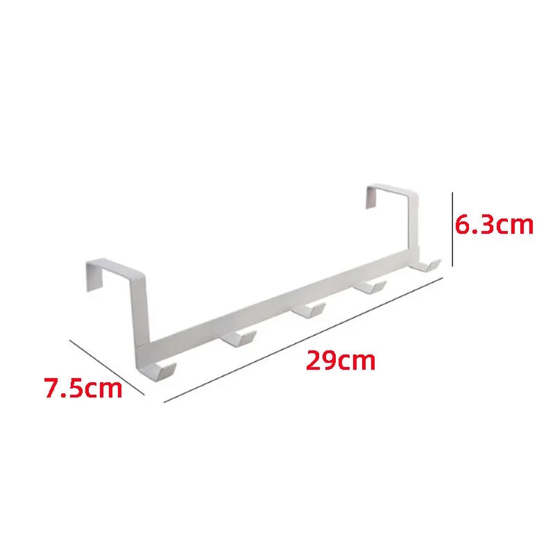 Over-the-Door Hook Rack - 5-Hook Organizer for Coats, Towels, Keys & Hats, Bathroom & Kitchen, Everstock