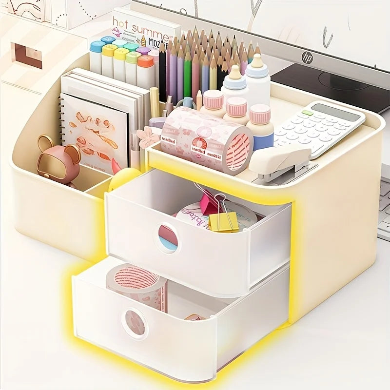 Large-Capacity Pen Holder Organizer - Desktop Storage for Desks & Drawers, Space-Saving, Everstock