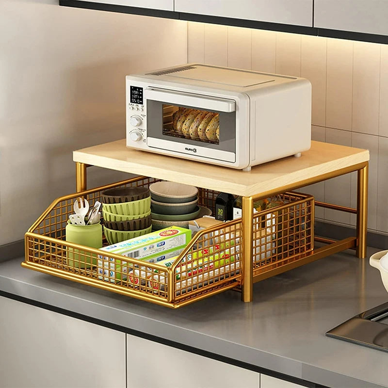 Kitchen Countertop Shelf Organizer - Multi-Use Rack for Microwave, Spices, Coffee Machine & Printer, Everstock