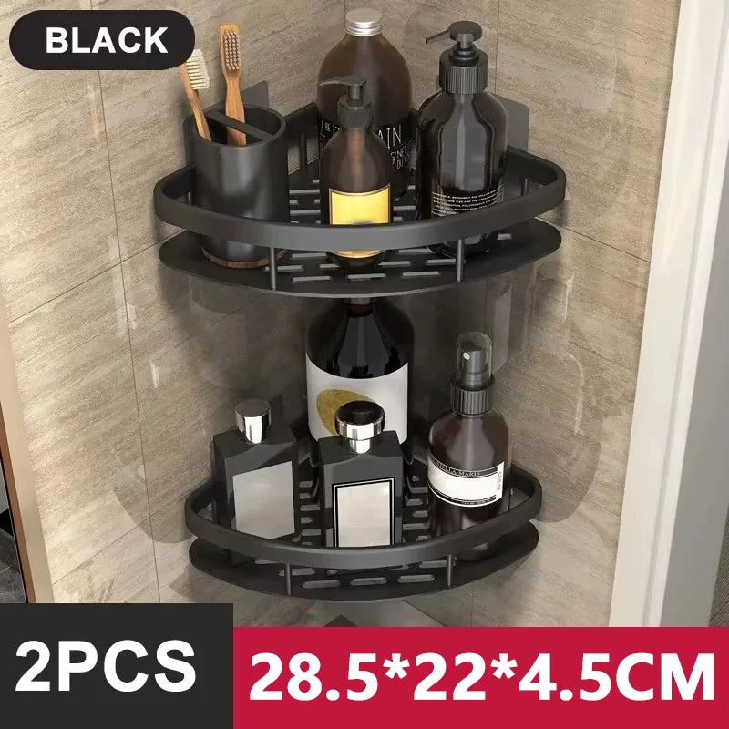 Aluminum Alloy Shampoo Rack - No-Drill Shower Shelf Organizer for Bathroom, Everstock