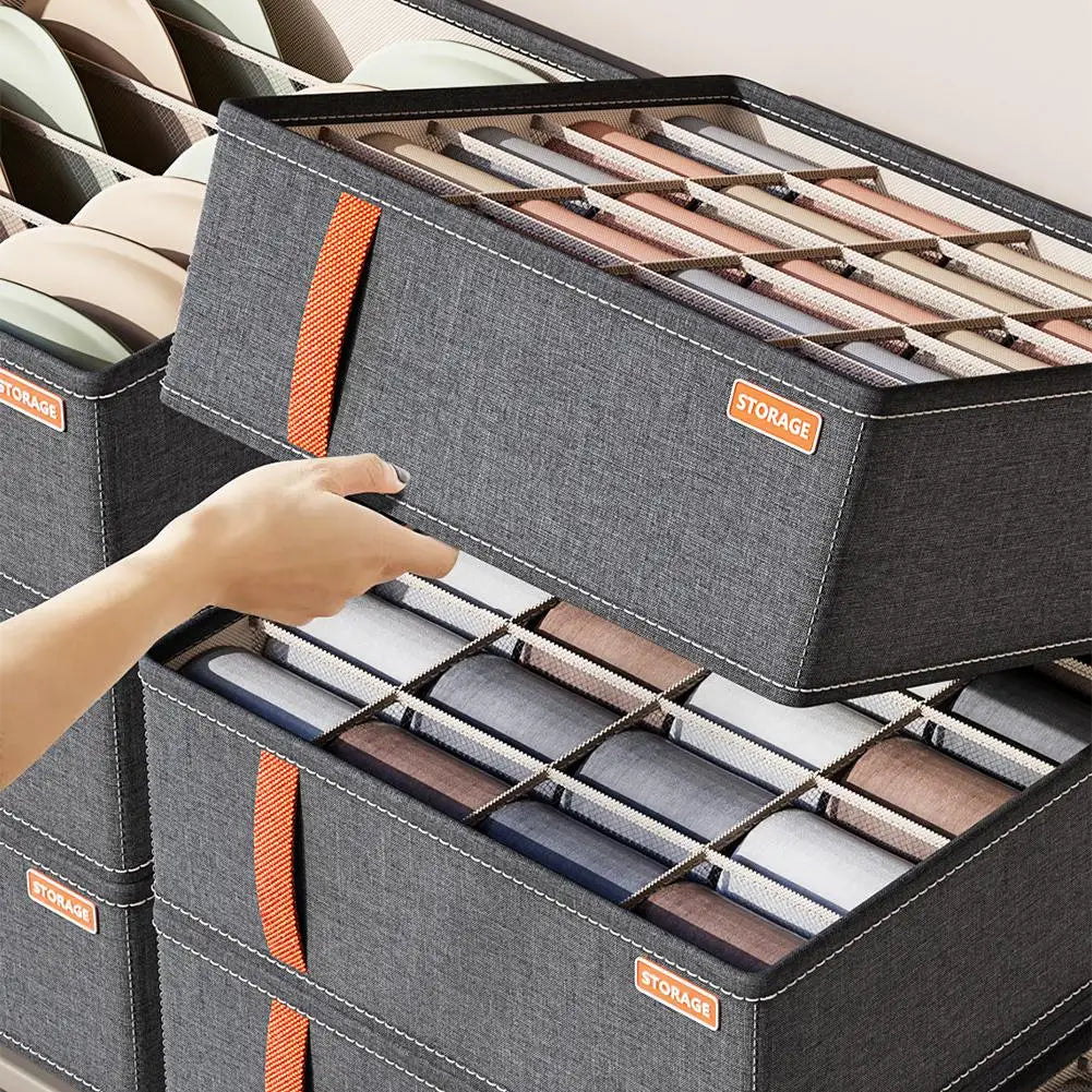 Drawer Underwear Organizer Set - Foldable Oxford Cloth Storage Boxes with 6, 7 or 20 Grids for Wardrobe Socks & Bras, Everstock
