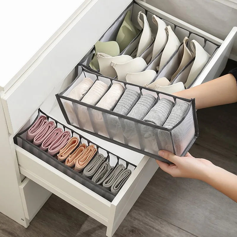 Closet Underwear Organizer Box - Wardrobe Drawer Dividers for Bras, Socks & Folded Clothes, Everstock