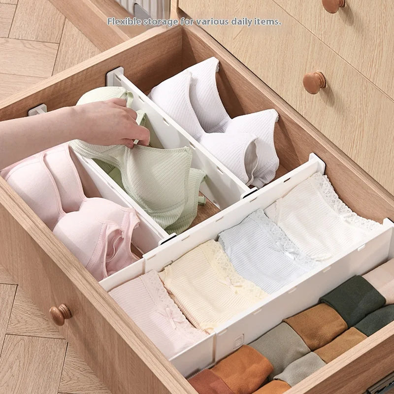 Expandable Drawer Divider - PP Partition Board for Underwear, Socks, Clothes & Kitchenware, Dresser Drawers, Everstock