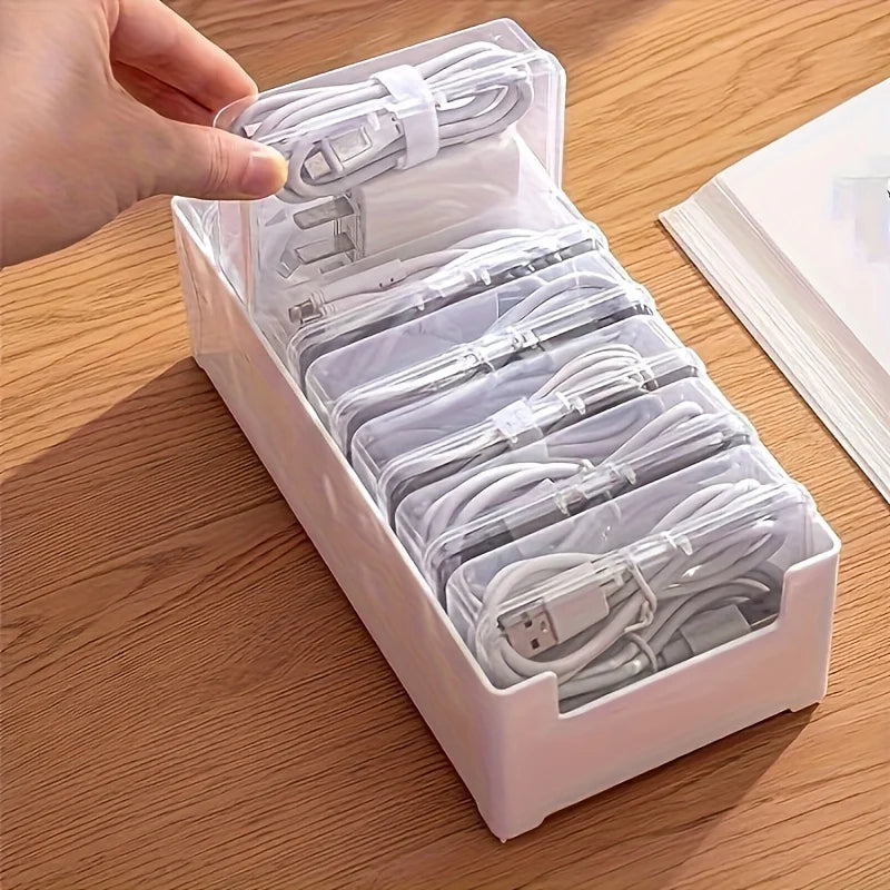 Desktop Cable Organizer Box - Charging Cord & Accessory Management for Desk & Drawer Storage, Everstock