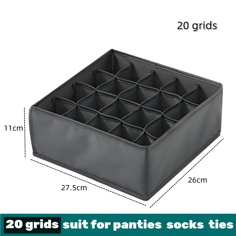 Drawer Divider Organizer Box - Storage for Underwear, Socks, Bras, Ties & Scarves, Wardrobe Clothes, Everstock