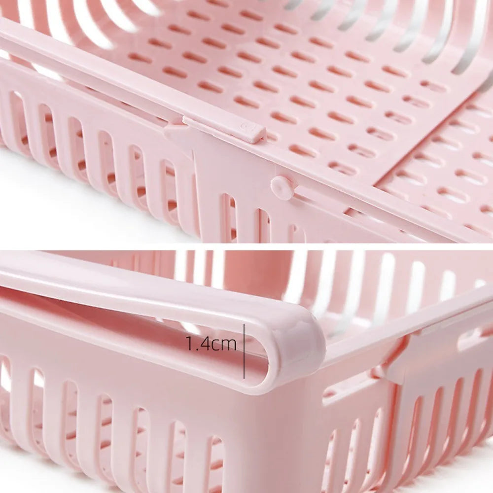 Fridge Shelf Hanging Drawer - Retractable Under-Shelf Basket Organizer for Refrigerator Storage, Everstock