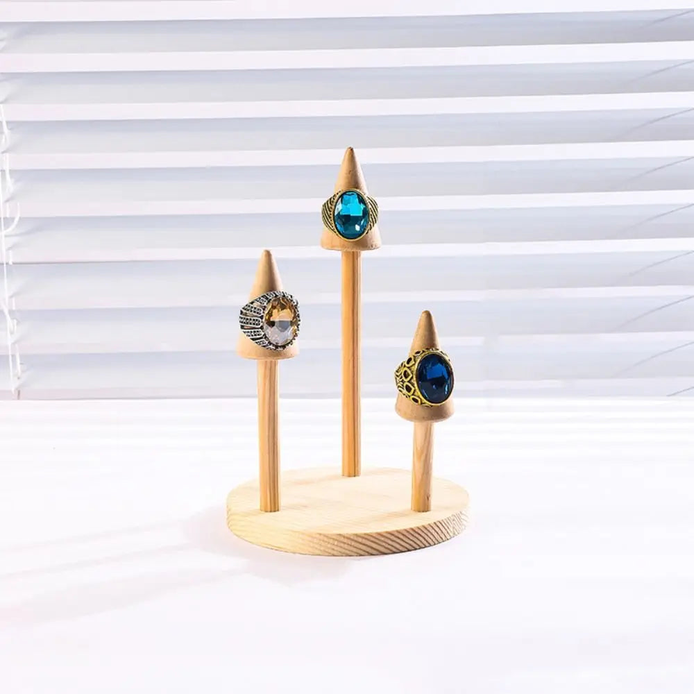 Wooden Ring Display Stand - Bangle & Jewelry Storage Tray for Dresser & Vanity, Space-Saving, Everstock