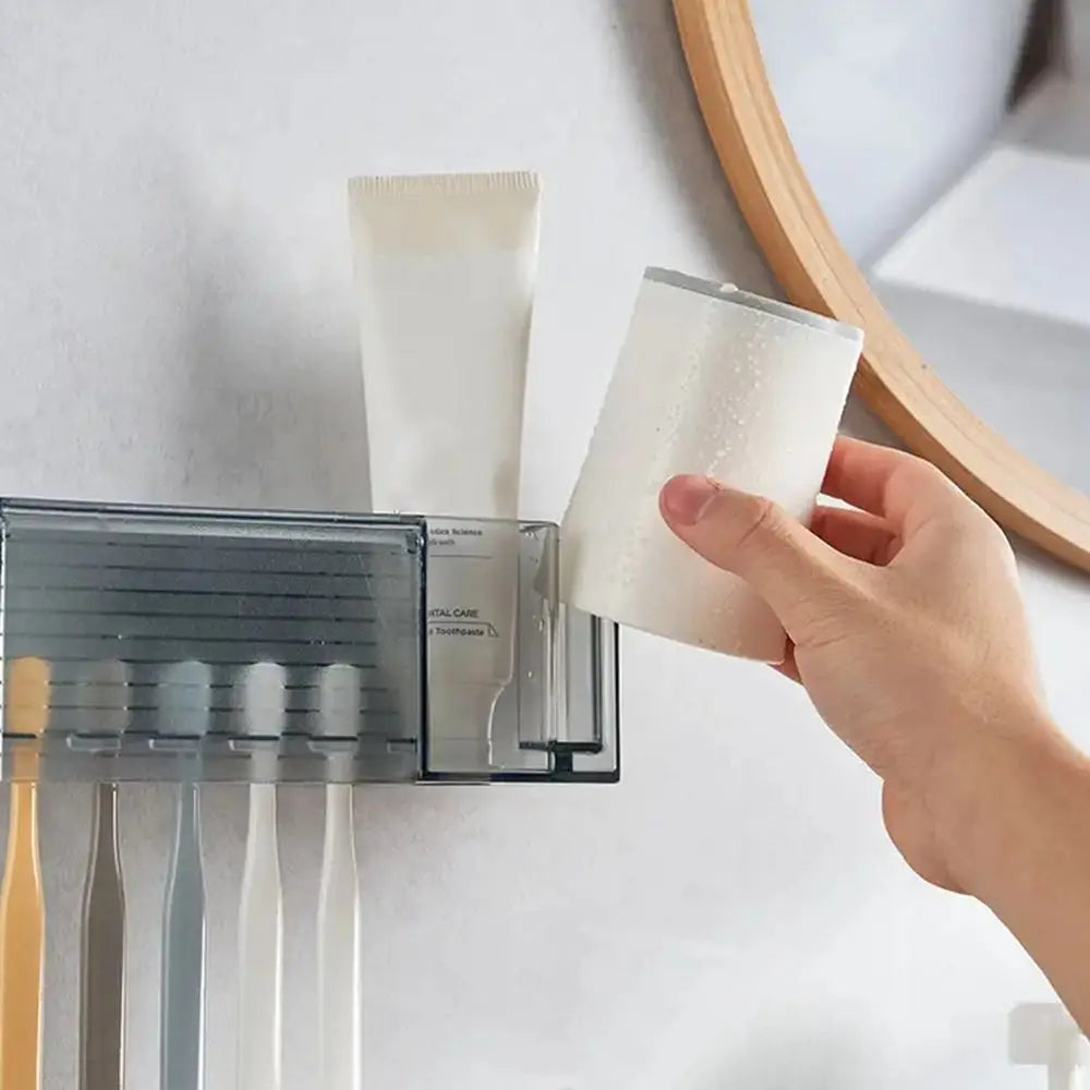 Suction Cup Toothbrush Holder - Wall-Mounted Toiletries Storage Rack, Everstock