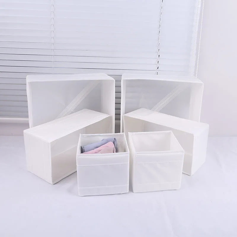 Foldable Underwear Organizer Box - Drawer & Cabinet Dividers for Bras, Socks & Pants, Bedroom Wardrobe, Everstock