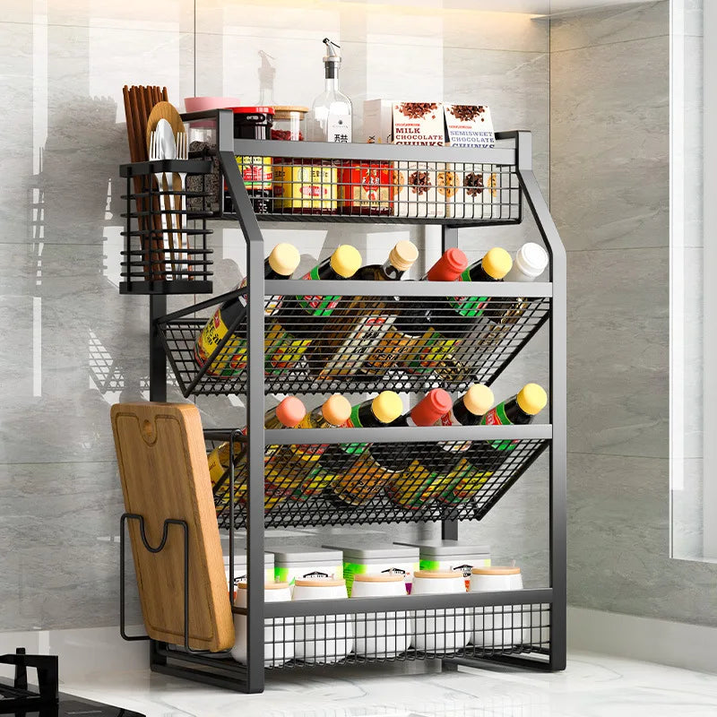 Spice Rack Drawer Organizer - Multi-Tier Metal Basket Shelf for Countertop, Pantry & Under-Sink Storage, Everstock