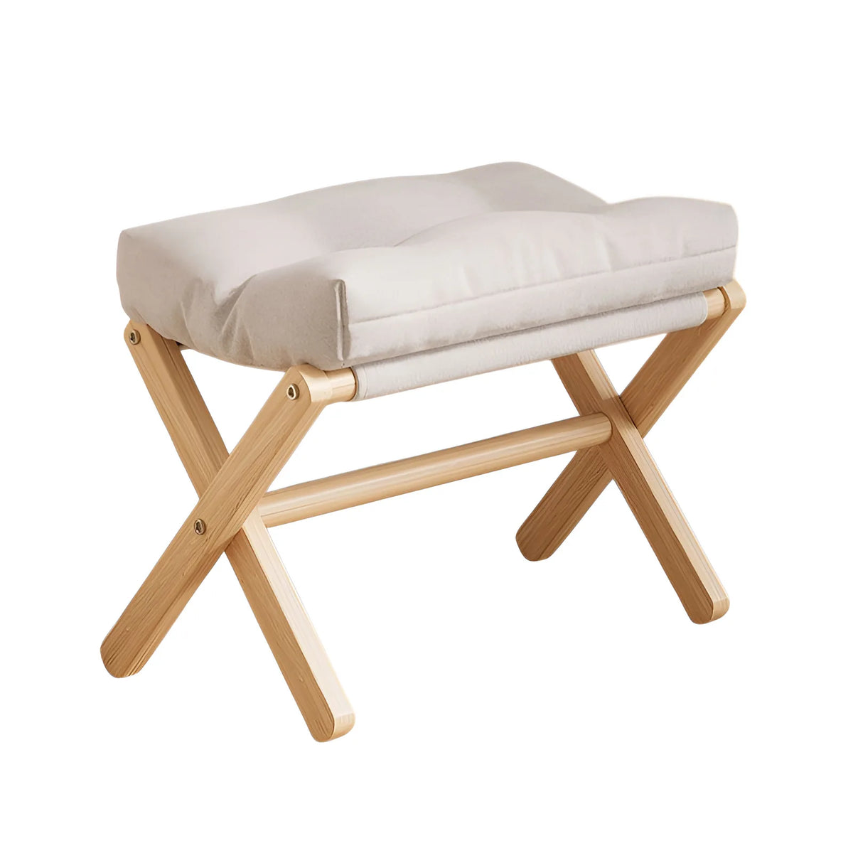 Shoe-Changing Storage Ottoman - Fabric Footstool Seat with Hidden Compartment, 30 x 46 x 34cm, Entryway, Everstock