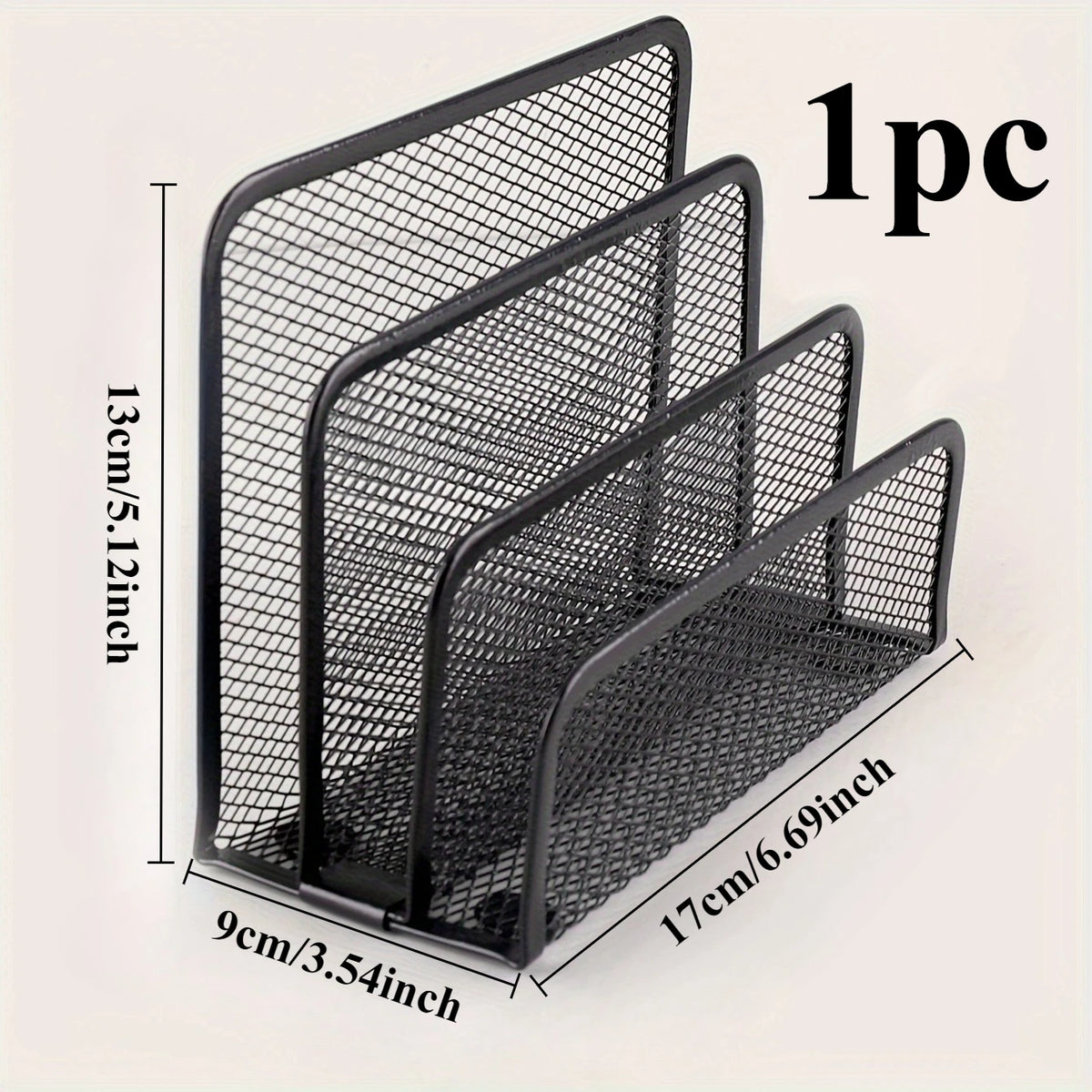 Metal Mesh File Rack - Multi-Tier Desk Organizer Set for Documents, Folders and Envelopes in a Home Office, Everstock