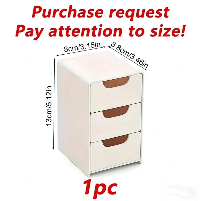 3-Tier Desk Organizer with Drawers - Plastic Divider Box for Office Supplies, Jewelry and Cosmetics Storage, Everstock