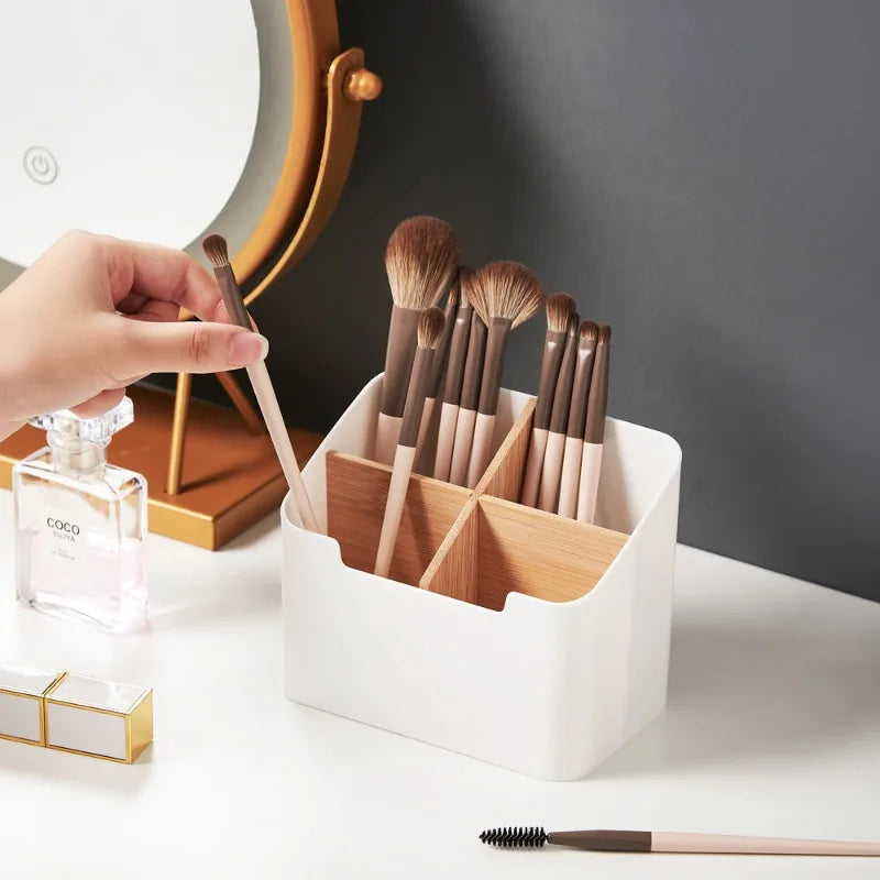 Bamboo Desktop Storage Box - Remote Control & Stationery Organizer for Home & Office, Everstock